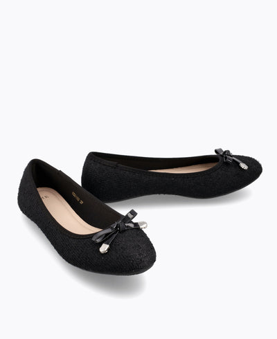 Astra Ballerina Flats - Black