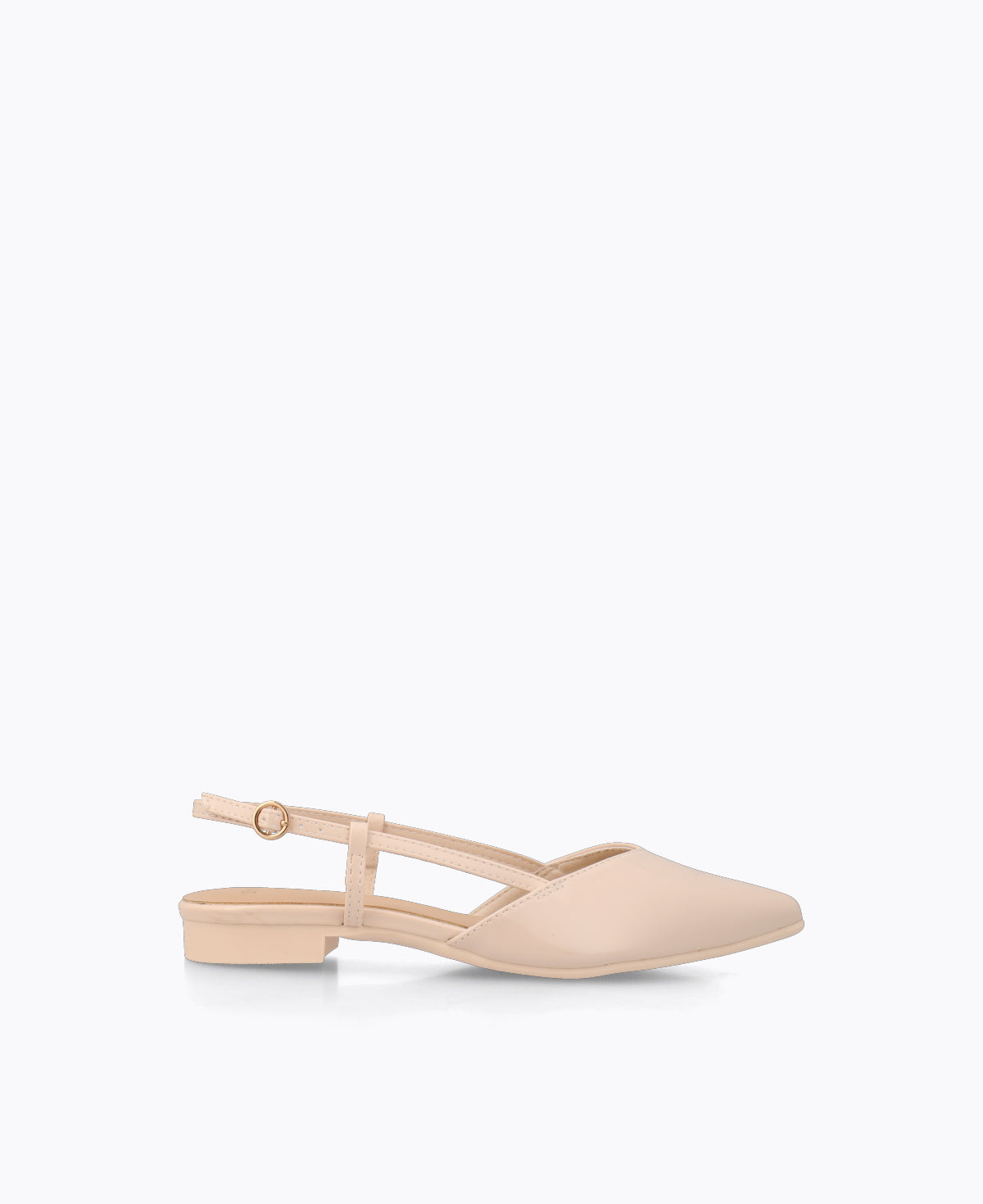 Brianna Slingback Flat Pumps - Nude