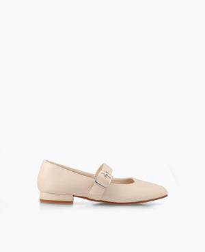 Charlotte Mary Jane Flats - Beige