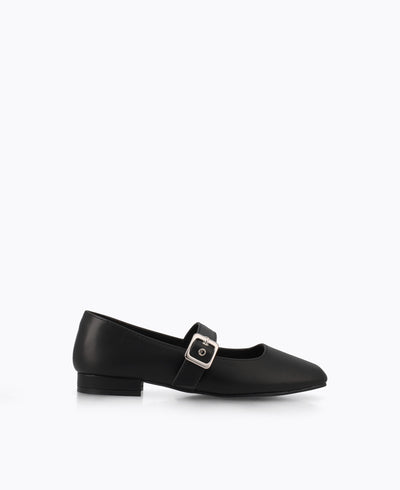 Charlotte Mary Jane Flats - Black