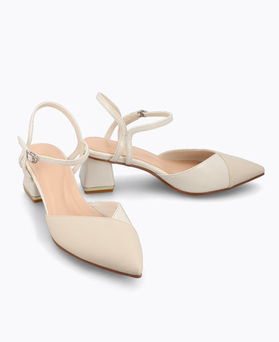 Collins Heel Pumps - Beige