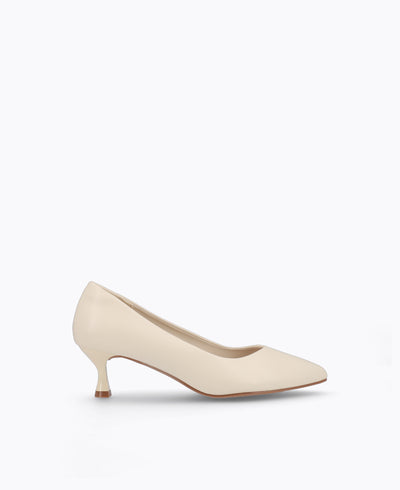 Coral Heel Pumps - Beige
