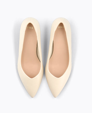 Coral Heel Pumps - Beige