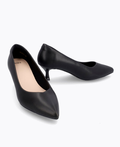 Coral Heel Pumps - Black