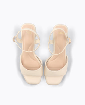 Dahlia Platform Heel Sandals - Beige