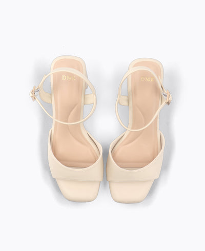 Dahlia Platform Heel Sandals - Beige