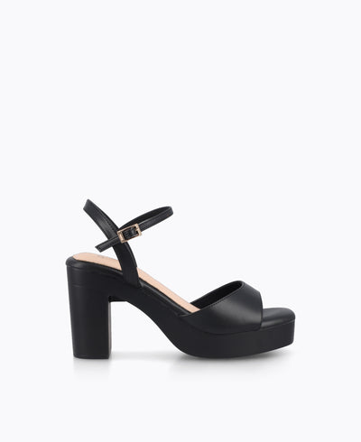 Dahlia Platform Heel Sandals - Black