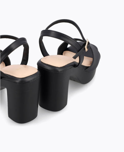 Dahlia Platform Heel Sandals - Black