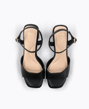 Dahlia Platform Heel Sandals - Black