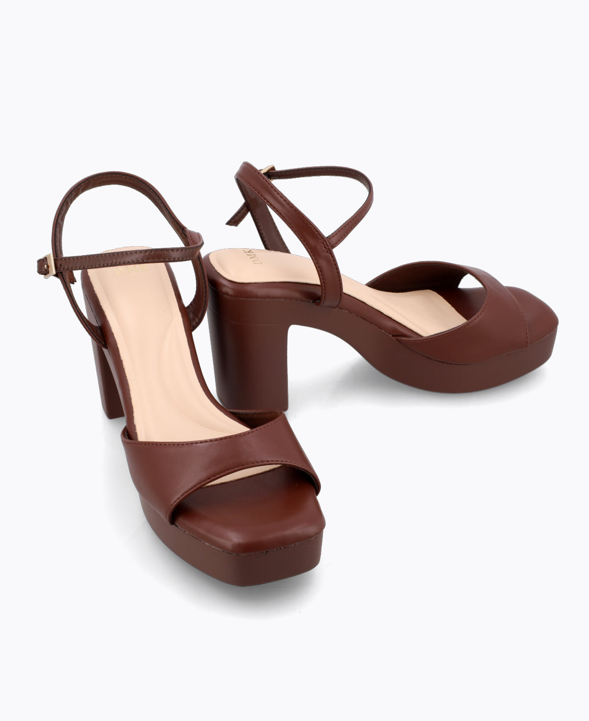 Dahlia Platform Heel Sandals - Brown