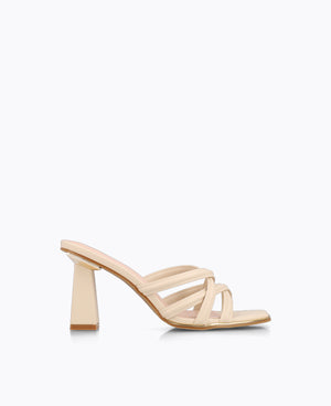 Della Heel Sandals - Beige