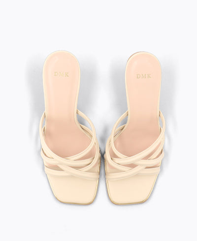 Della Heel Sandals - Beige
