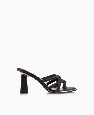 Della Heel Sandals - Black