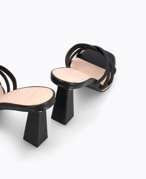 Della Heel Sandals - Black