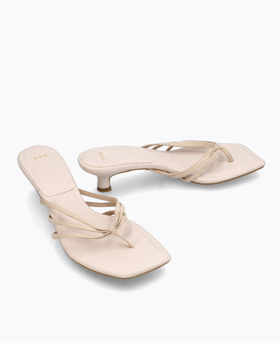 Ellory Heel Sandals - Beige