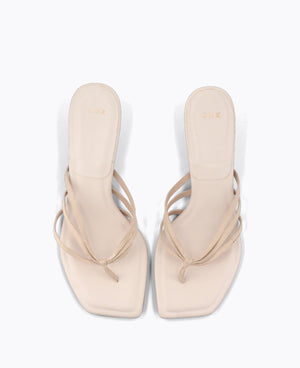 Ellory Heel Sandals - Beige
