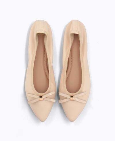 Eloise Ballerina Flats - Beige