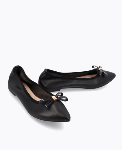 Eloise Ballerina Flats - Black