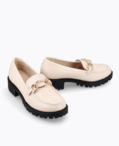 Enya Platform Loafers - Beige