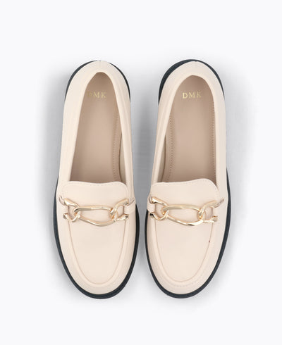Enya Platform Loafers - Beige