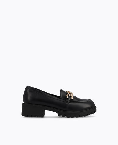 Enya Platform Loafers - Black