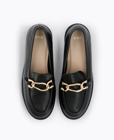 Enya Platform Loafers - Black
