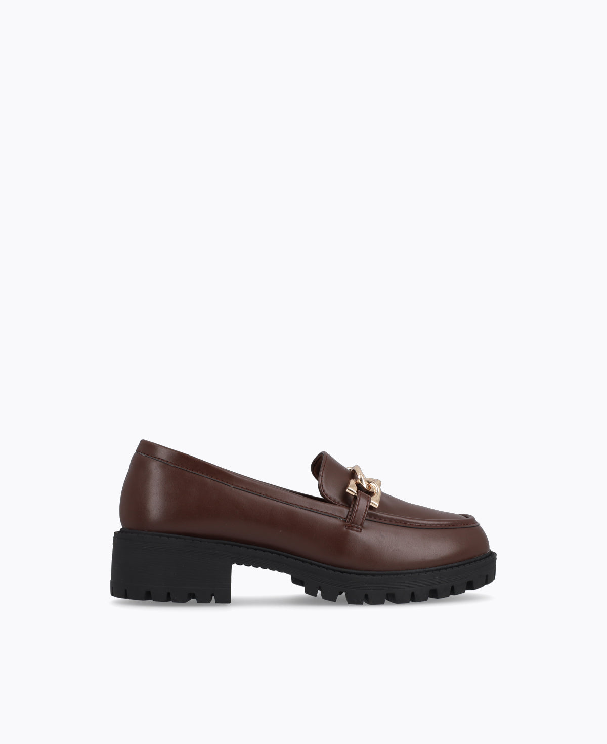 靴 y2k Drape Leather Loafer Enya Platform Loafers - Brown – DMK