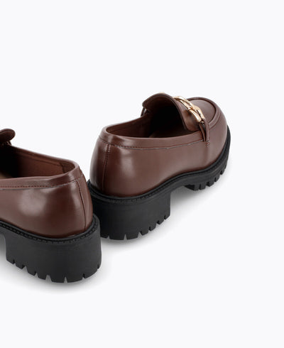 Enya Platform Loafers - Brown