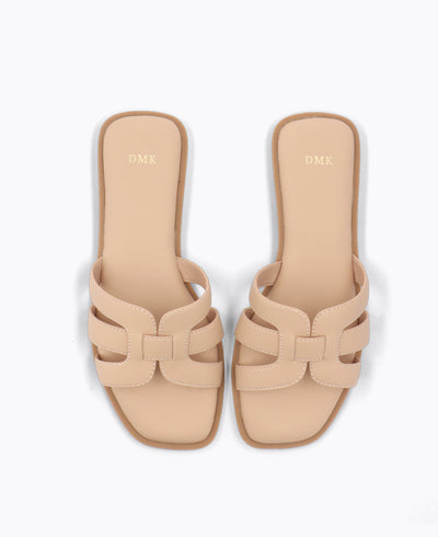 Erica Flat Sandals - Nude