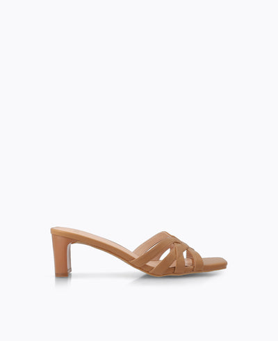 Estella Heel Sandals - Almond