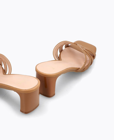 Estella Heel Sandals - Almond
