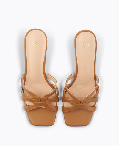 Estella Heel Sandals - Almond
