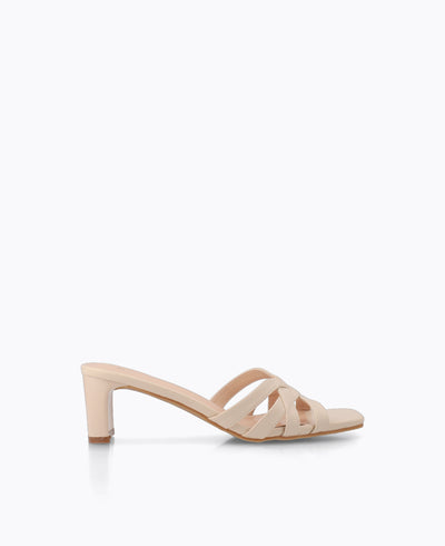 Estella Heel Sandals - Beige