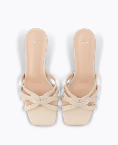 Estella Heel Sandals - Beige