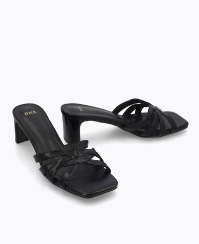 Estella Heel Sandals - Black