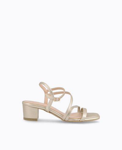 Fallon Strappy Heel Sandals - Gold