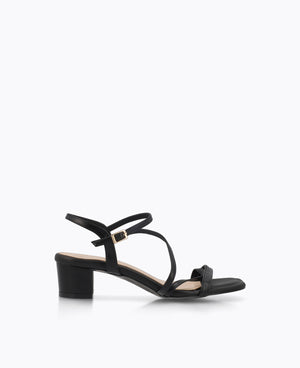 Fallon Strappy Heel Sandals - Black