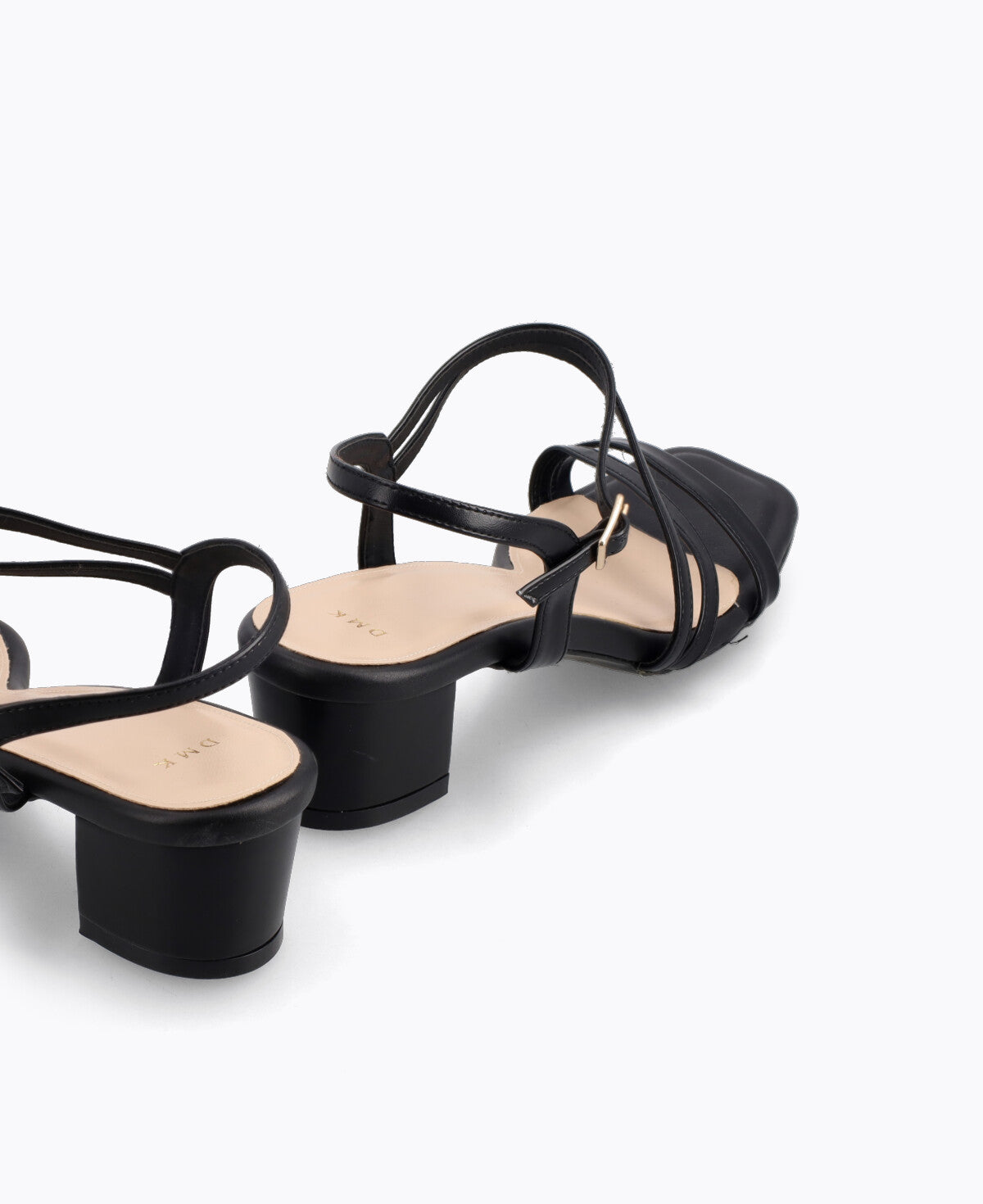 Fallon Strappy Heel Sandals - Black