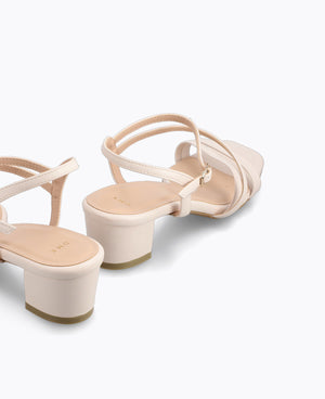 Fallon Strappy Heel Sandals - Beige