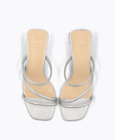 Harper Heel Sandals - Silver