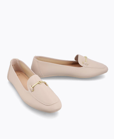 Helene Slip-On Loafers - Beige
