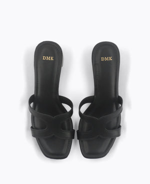 Hester Platform Heel Sandals - Black