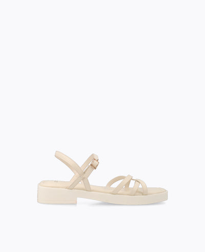 Holly Strappy Platform Sandals - Beige