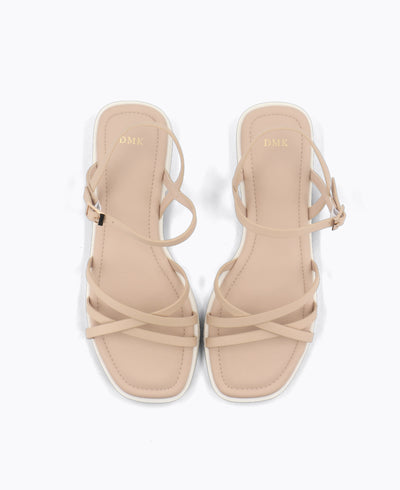 Holly Strappy Platform Sandals - Nude