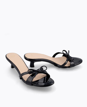 Juliet Heel Sandals - Black