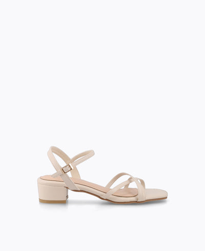 Juniper Strappy Heel Sandals - Beige