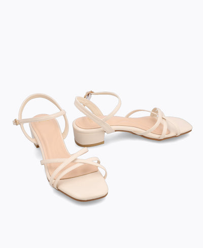 Juniper Strappy Heel Sandals - Beige