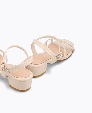 Juniper Strappy Heel Sandals - Beige