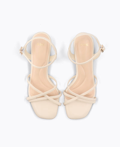 Juniper Strappy Heel Sandals - Beige