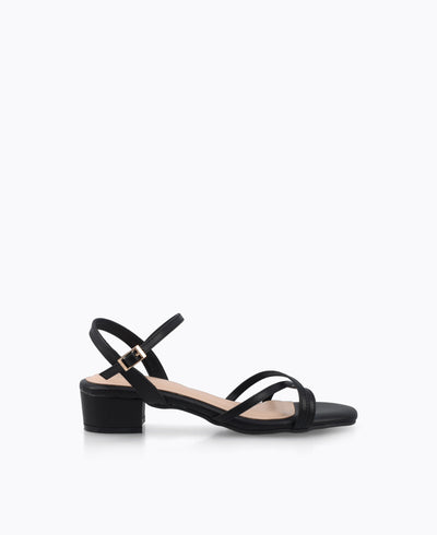 Juniper Strappy Heel Sandals - Black